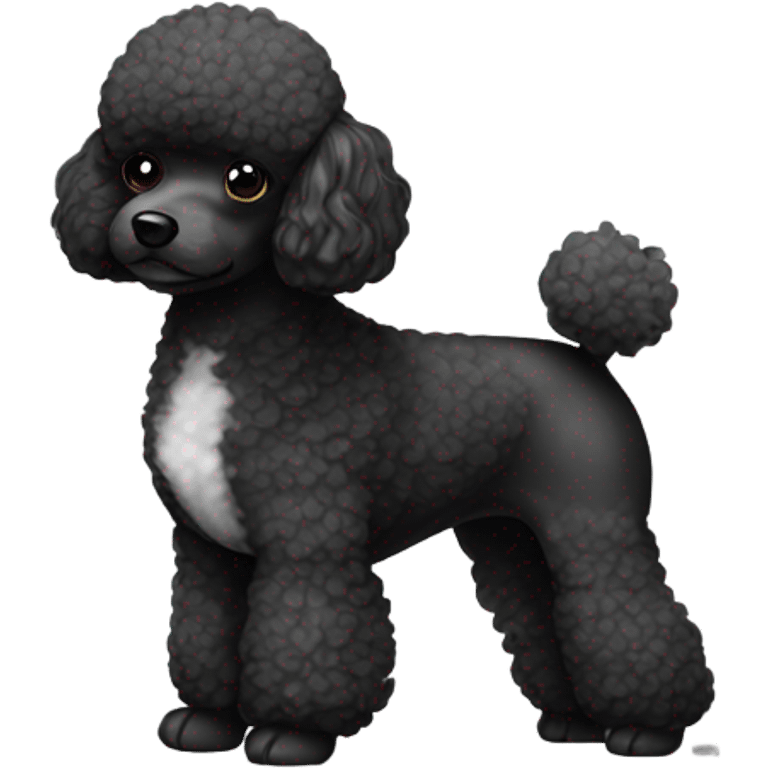 black and white toy poodle emoji