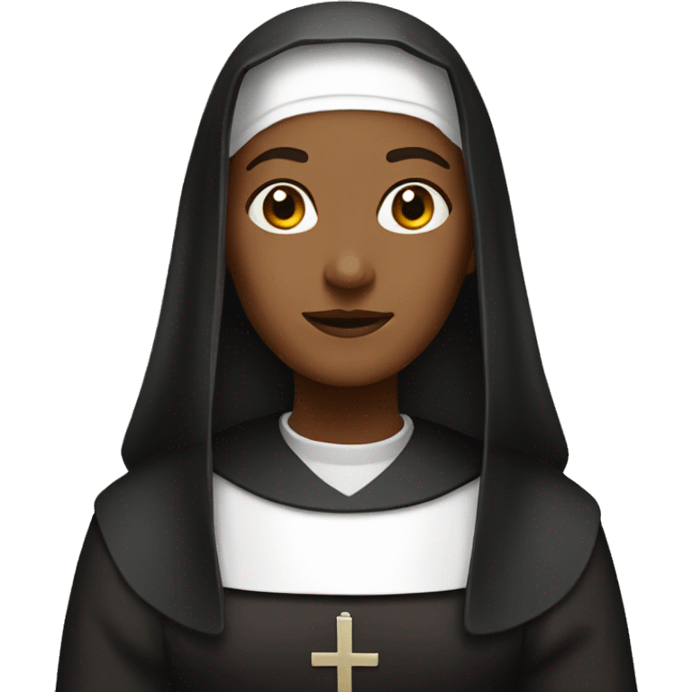 a nun with a brown habit emoji