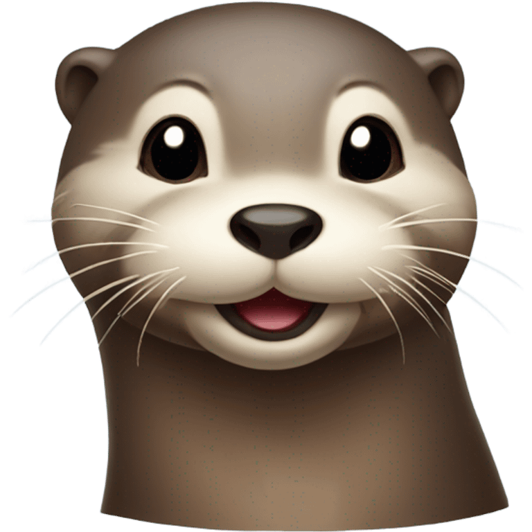 Otter winking emoji