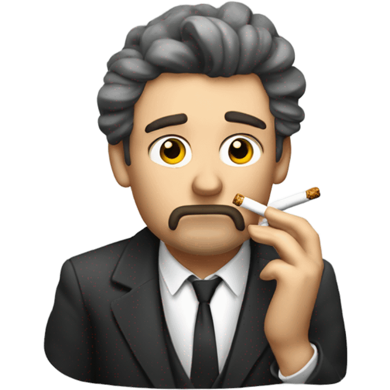 Matthew Mcconhay stress smoking a cigarette emoji