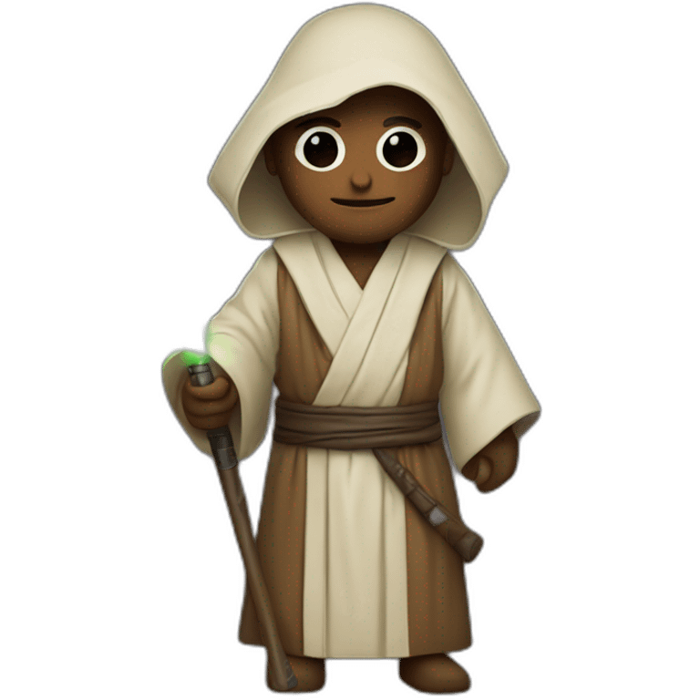 Blind Jedi with a stick instead WITHOUT LIGHTSABER emoji