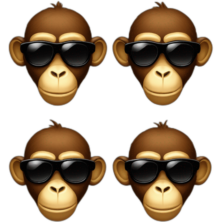 cool monkey with sunglasses emoji