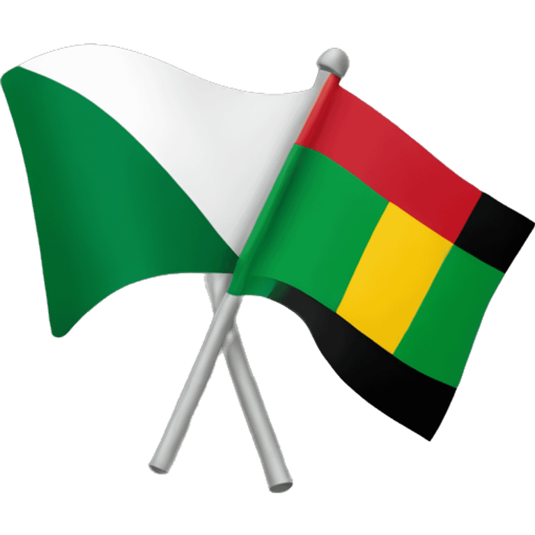 Nigerian flag and Ghanian flag together emoji