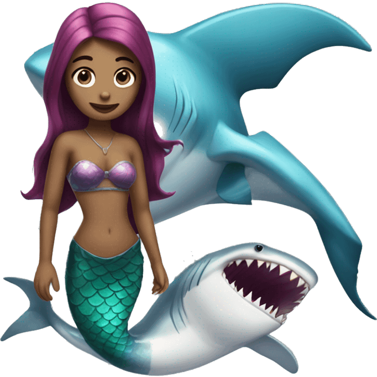 Mermaid that looks like a shark emoji