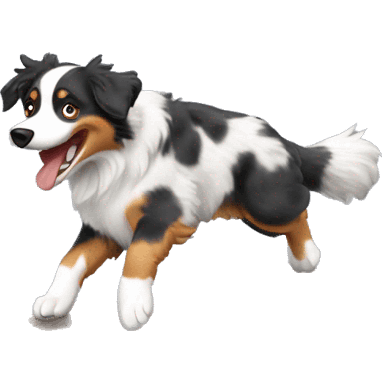 australian shepherd dog jumping anvil emoji