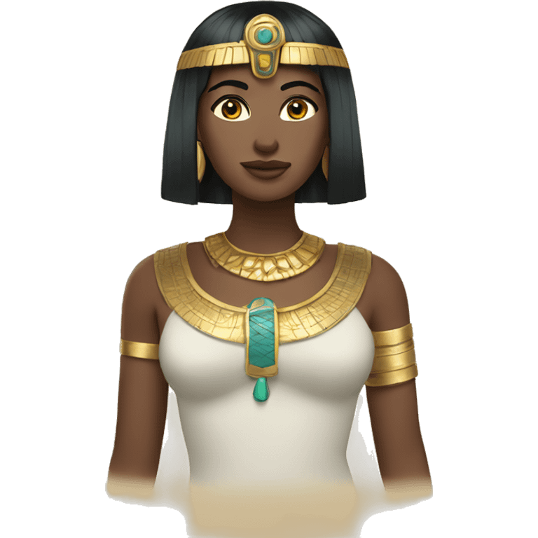 Cleopatra with link hair emoji