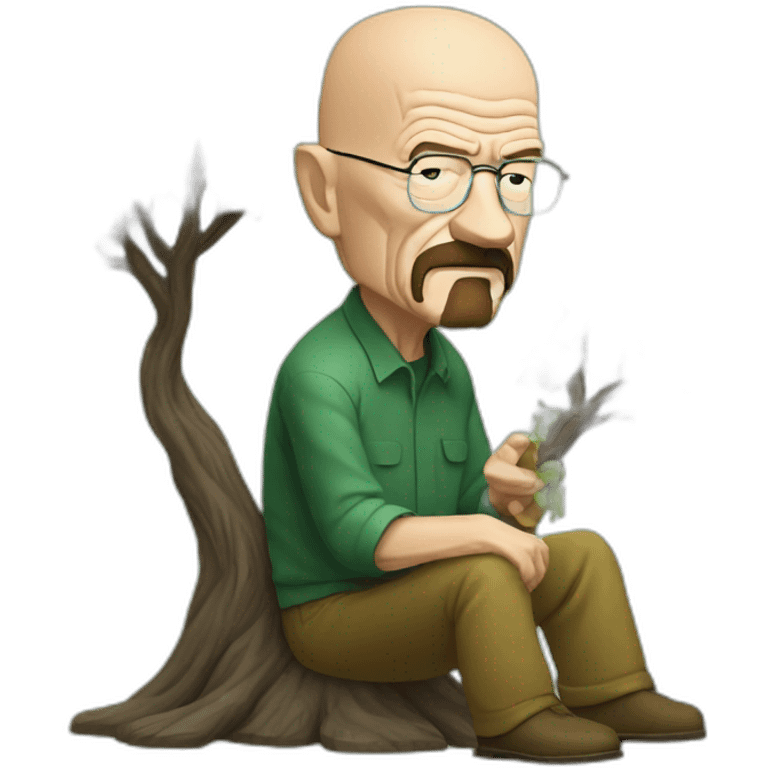 Walter white eating a tree emoji