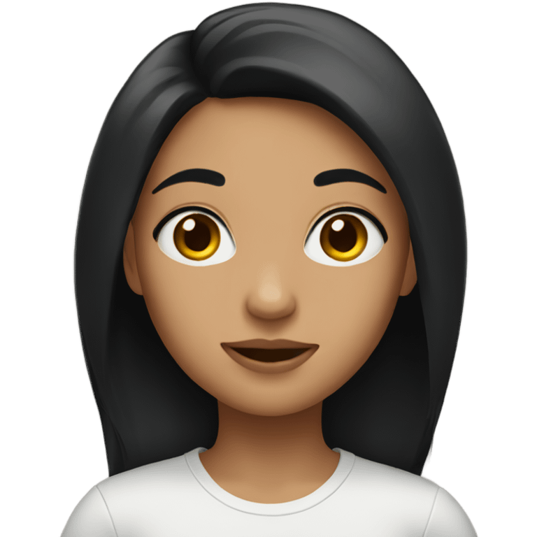 girl with black hair emoji