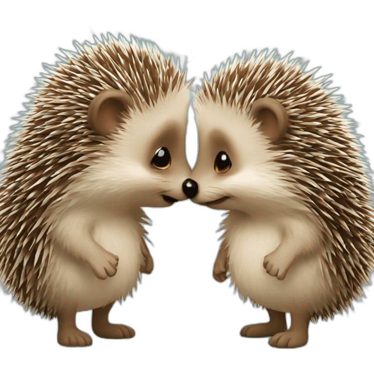 hedgehog giving kiss emoji