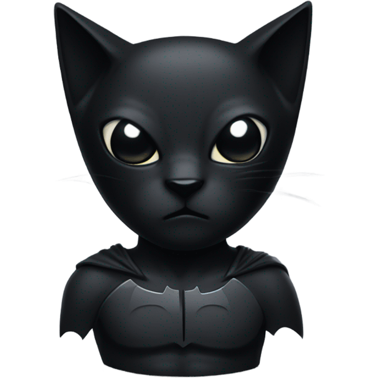 Cat wearing Batman mask emoji