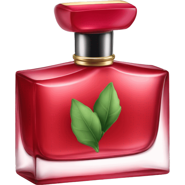 Perfume bottle with red perfume emoji