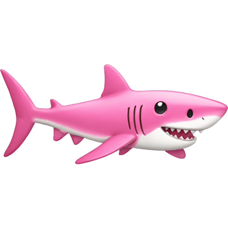 Pink shark with a pink bow emoji