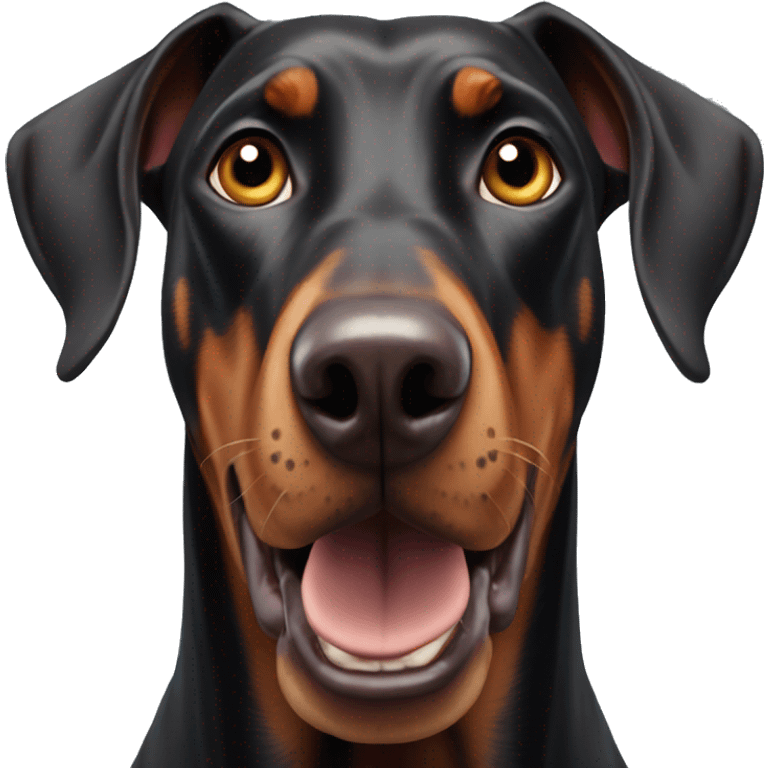 Surprised Doberman  emoji