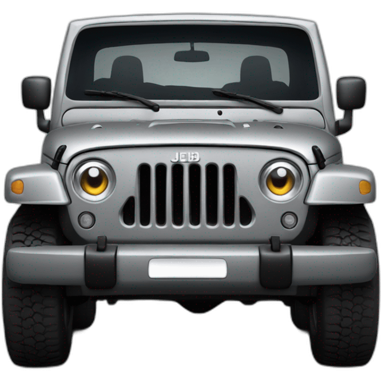 Grey jeep car emoji