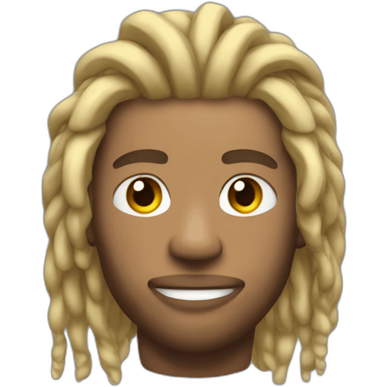 muscle man with blonde dreads emoji