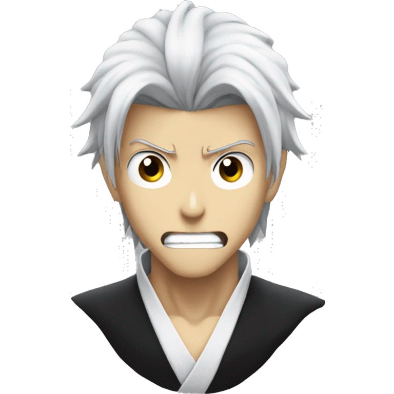 Aizen from bleach shocked face emoji