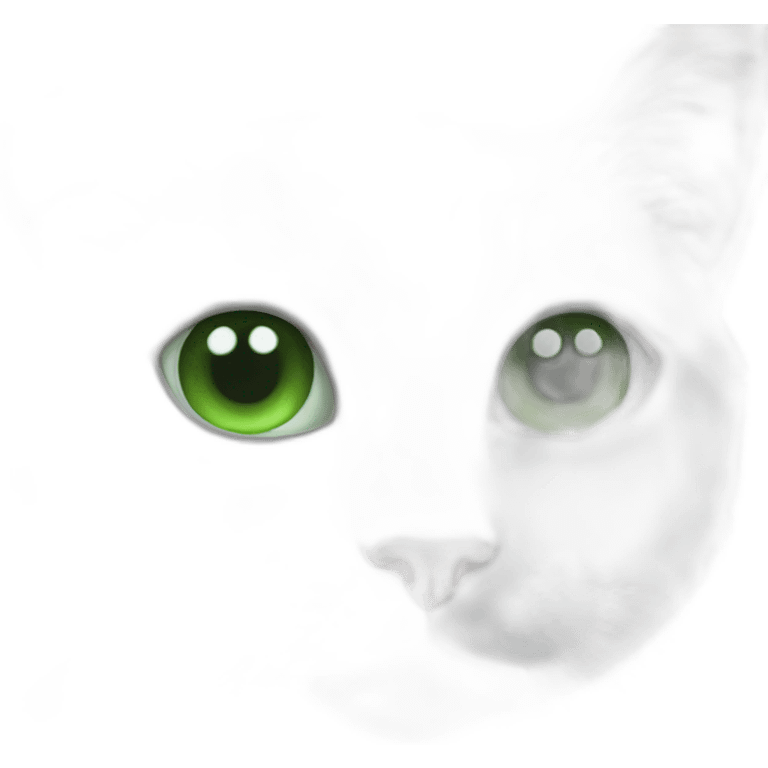 white-cat-green-eyes emoji