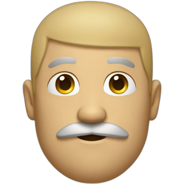 Homme avec moustache en carré emoji