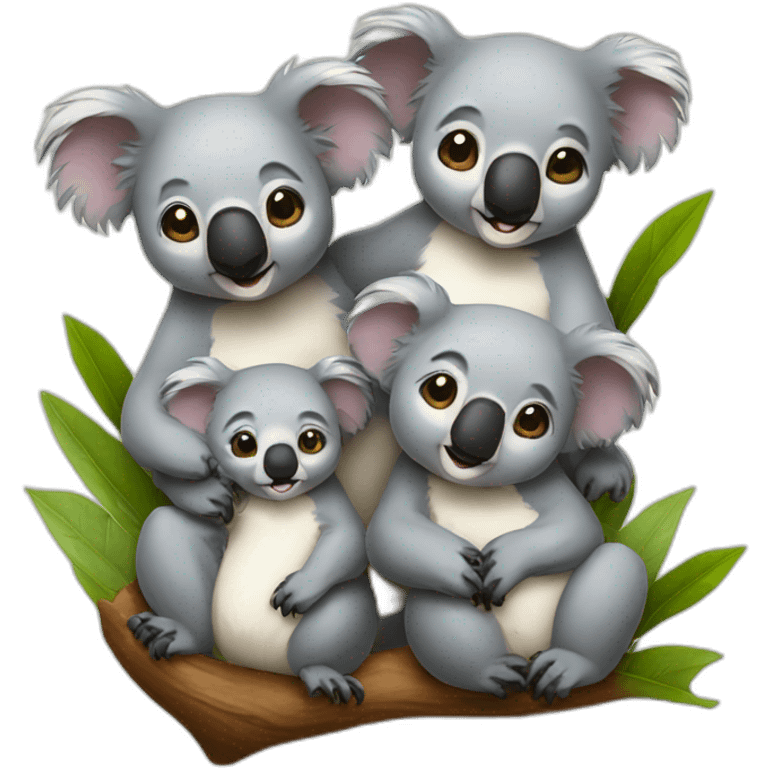 koalas family emoji