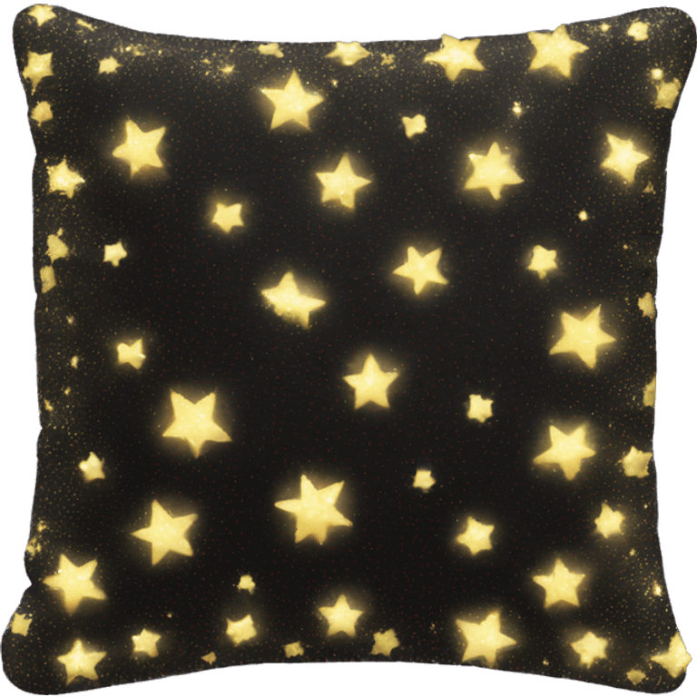 Black glittery pillow emoji