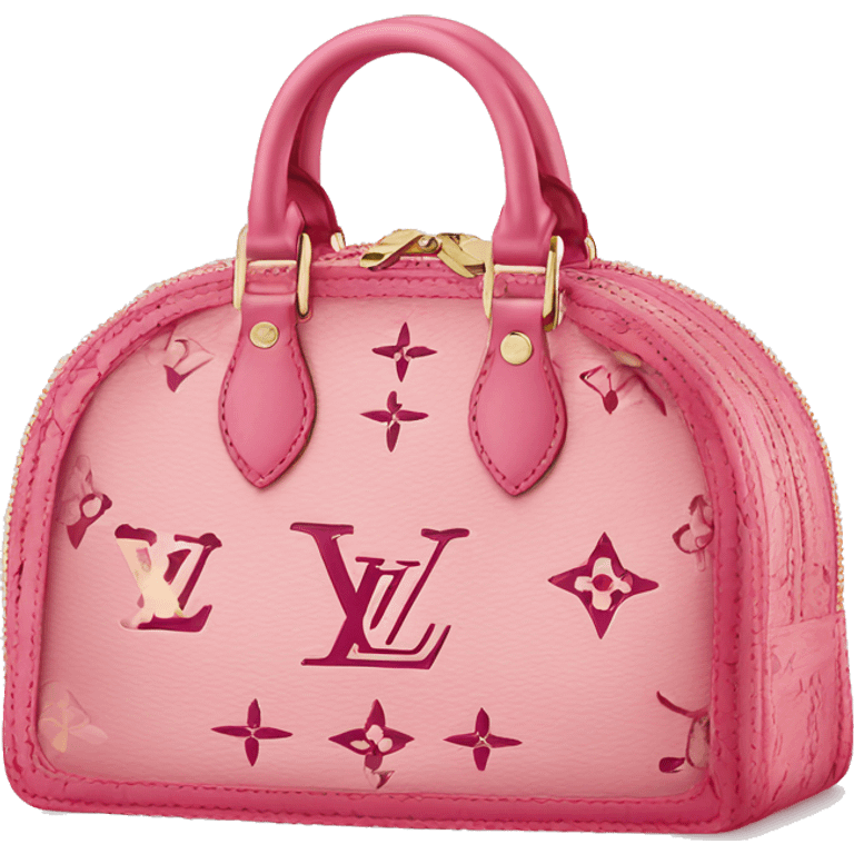 cartera rosada de louis vuitton  emoji