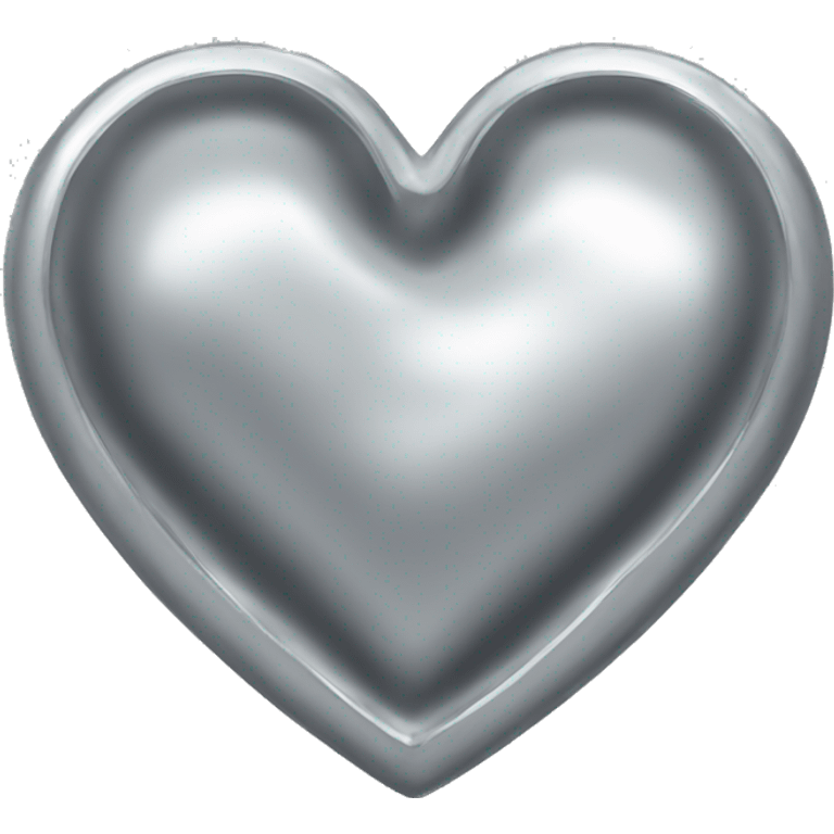 Heart made of silver emoji