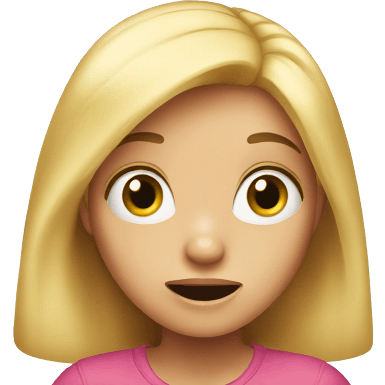 Surprised blonde girl emoji