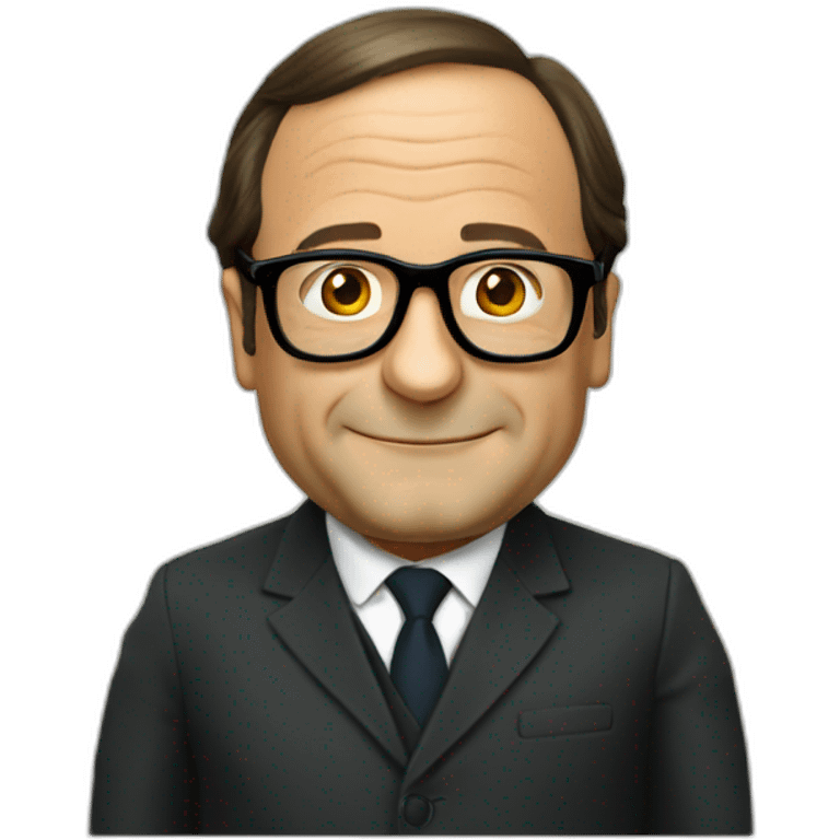 François Hollande in a turtle suit emoji