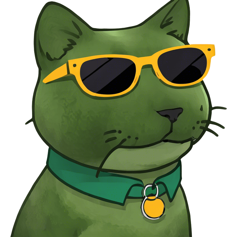 Cat with sunglasses emoji