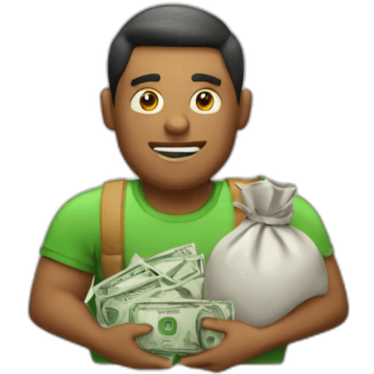 man with money bag emoji