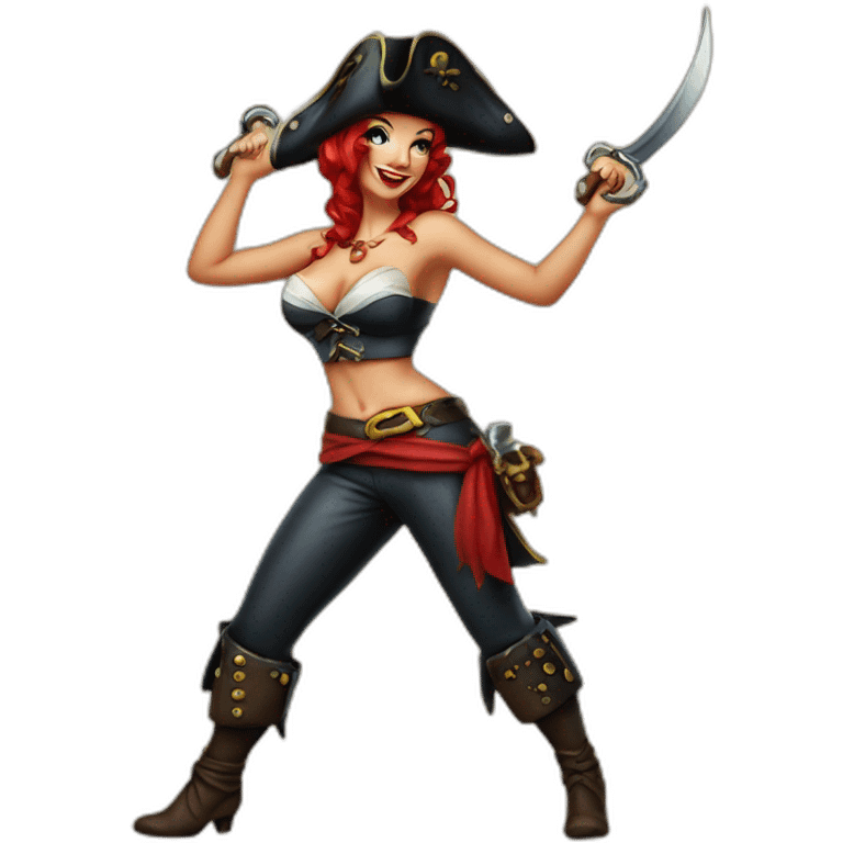 Pin-up pirate emoji