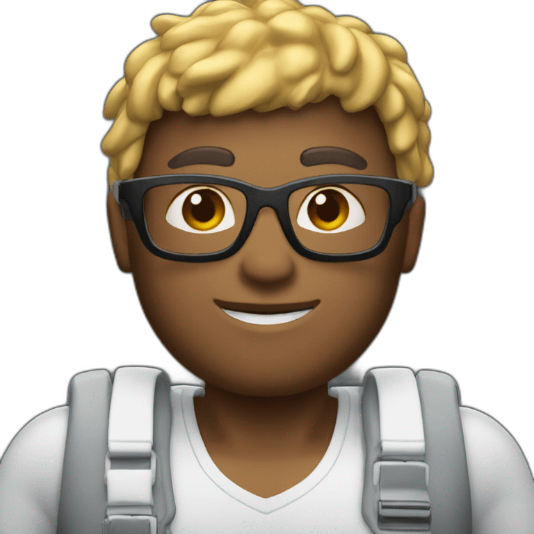 Un mec skiny à lunette en maillot de bain emoji