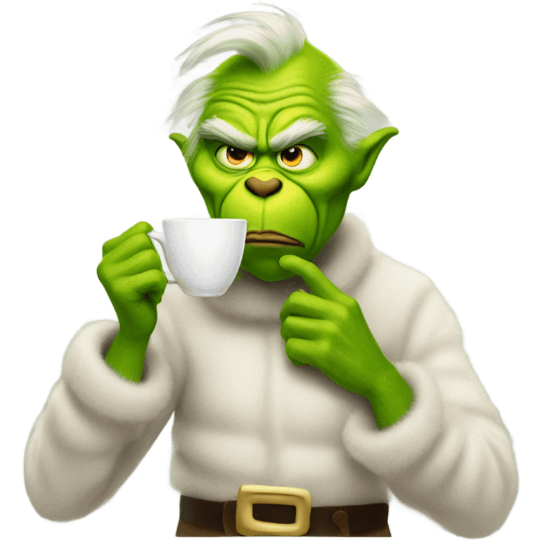 grinch drinking coffee emoji