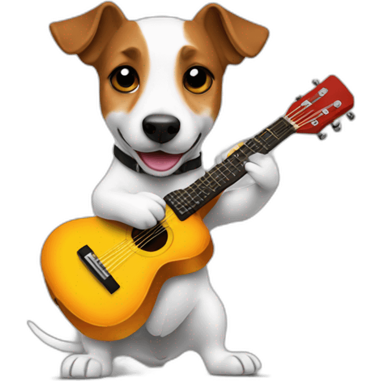 jack russell playing the guitar emoji