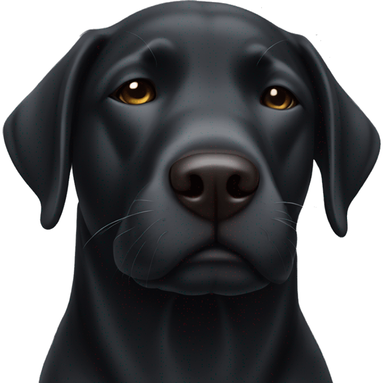 Cute black labrador sleeping emoji