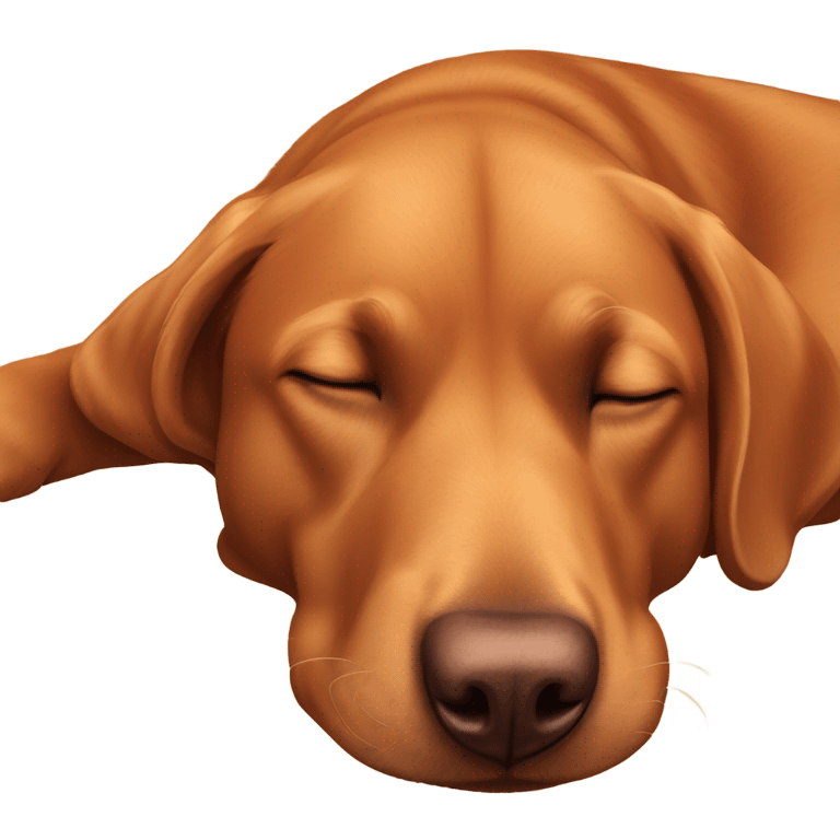 Red lab sleeping emoji