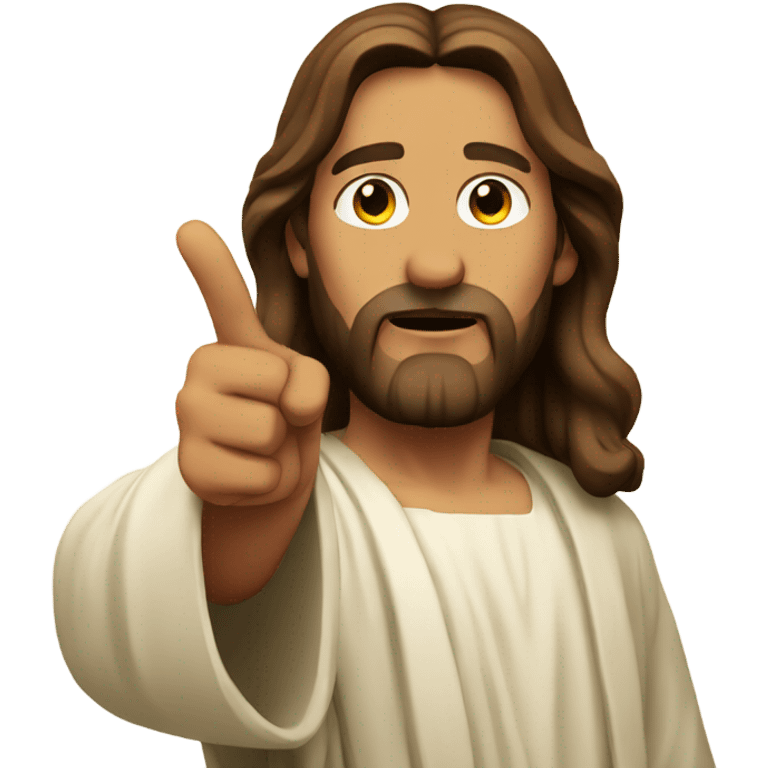 Jesus pointing at me emoji