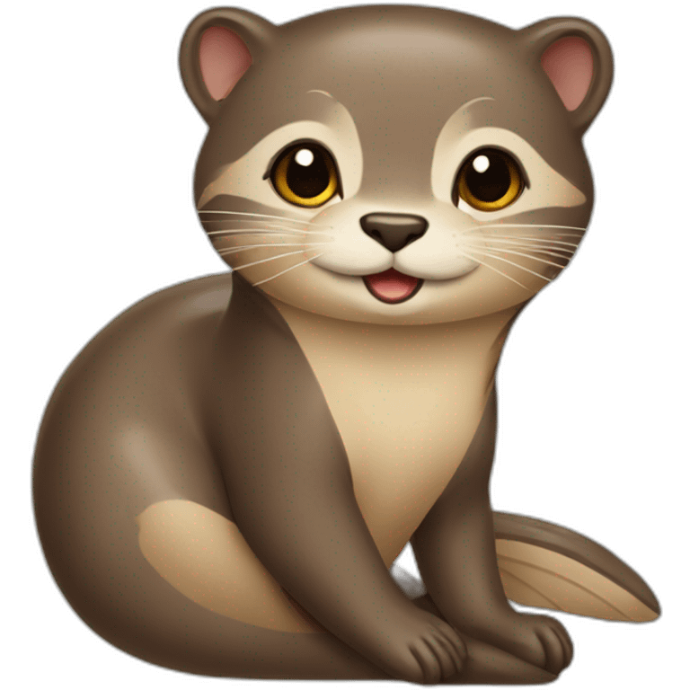 loutre sur un chat emoji