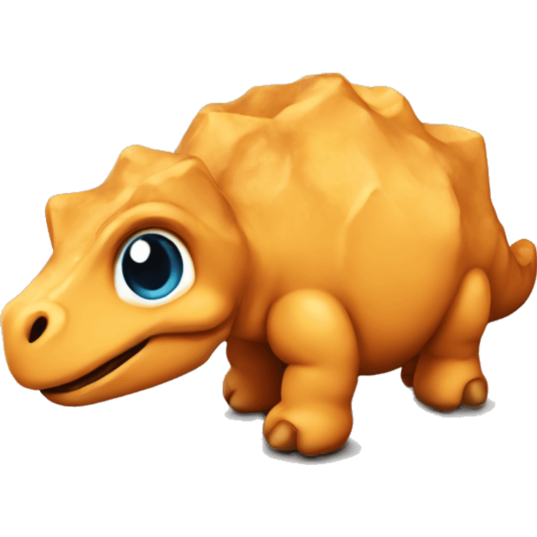 Dino shaped nugget emoji