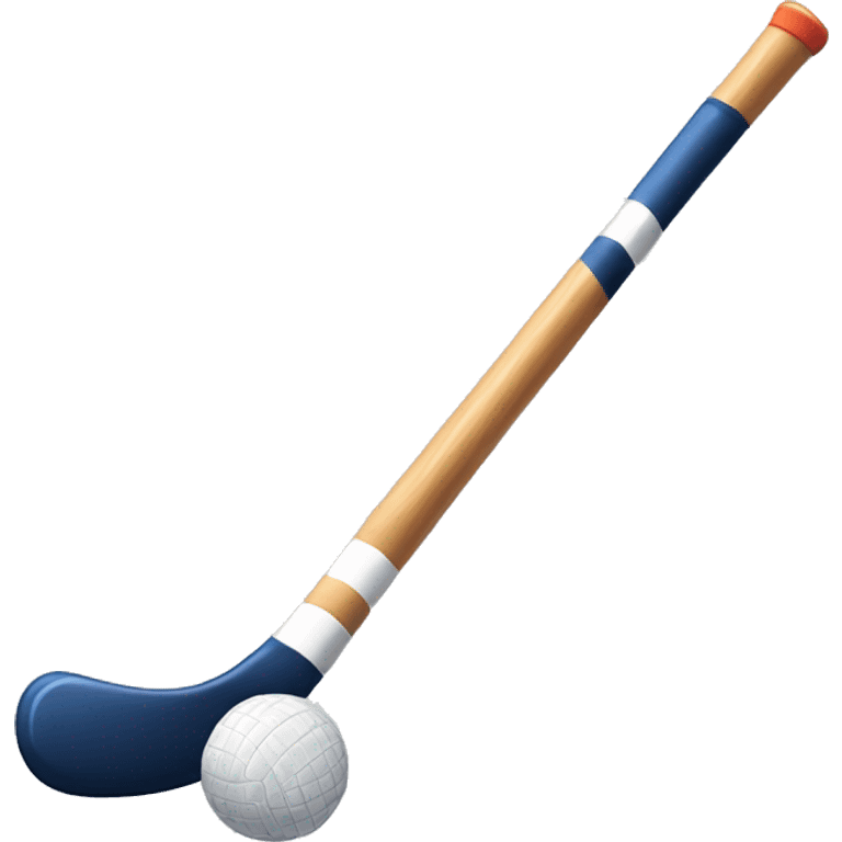 Field Hockey stick and ball emoji