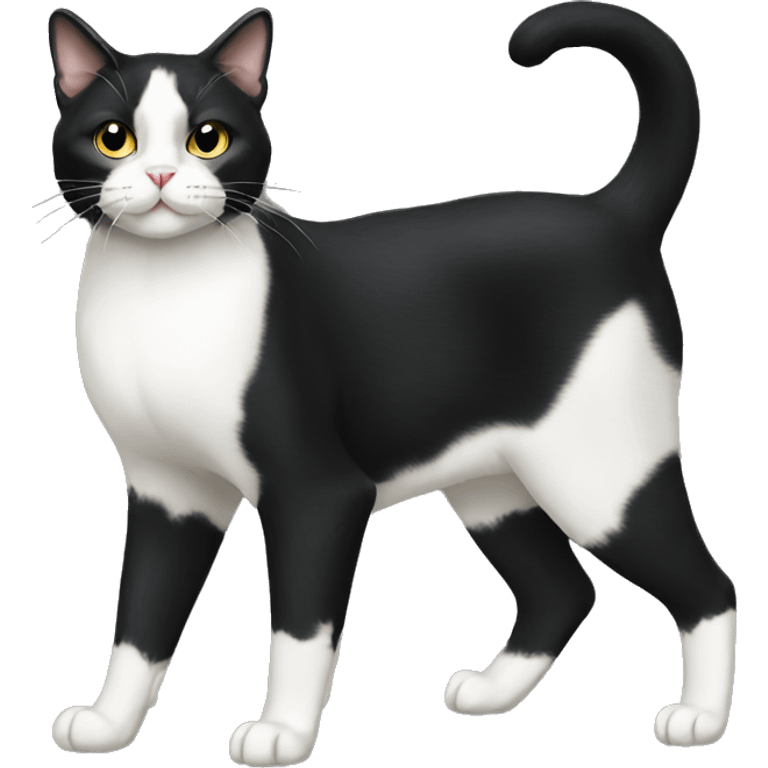 Tuxedo Cat Breed Full Body emoji