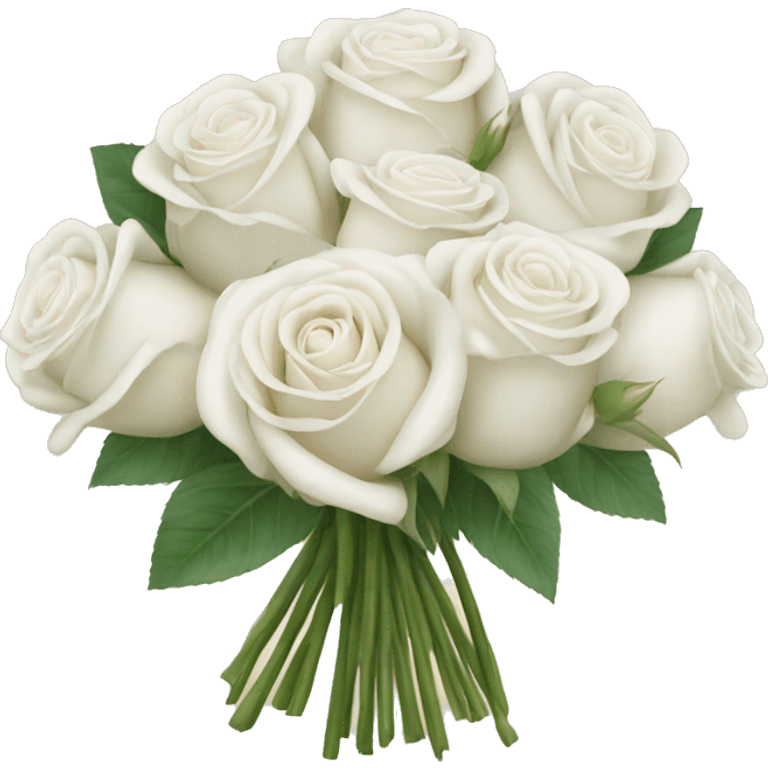 Bouquet of white roses emoji