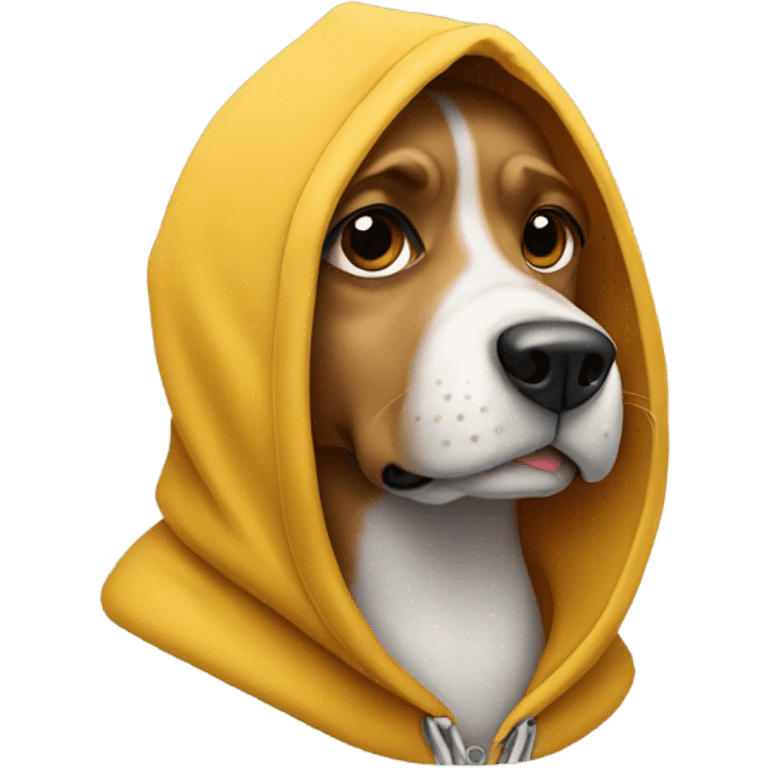 dog wearing hoodie emoji