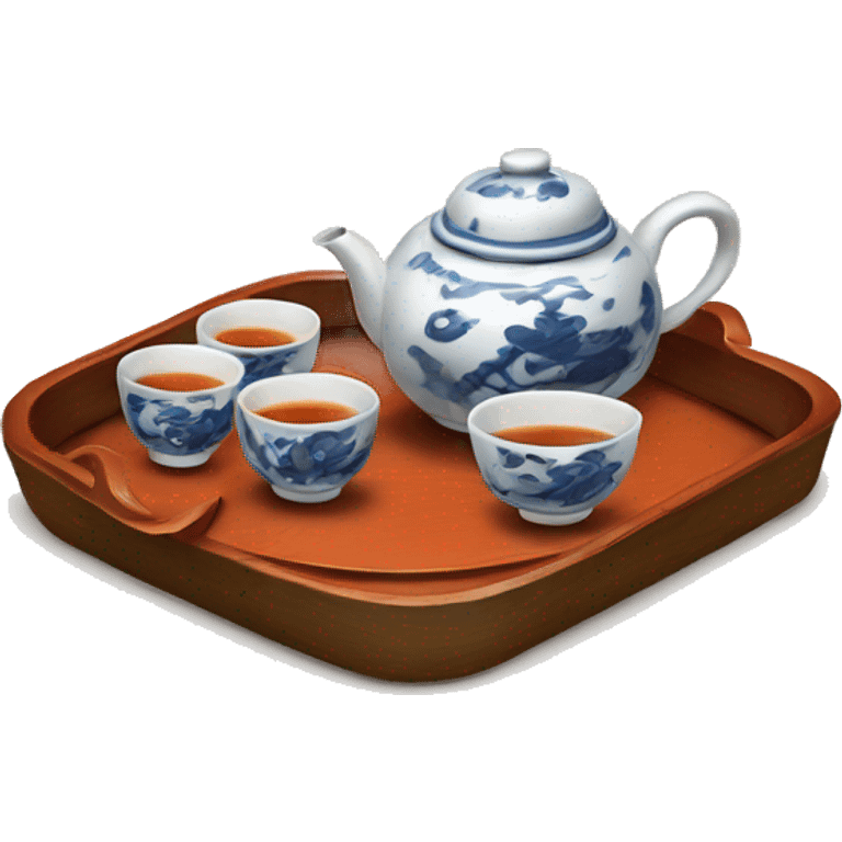 chinese tray with tea emoji