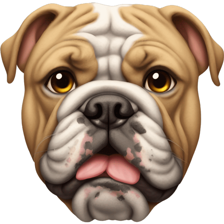 Wrinkly bulldog emoji