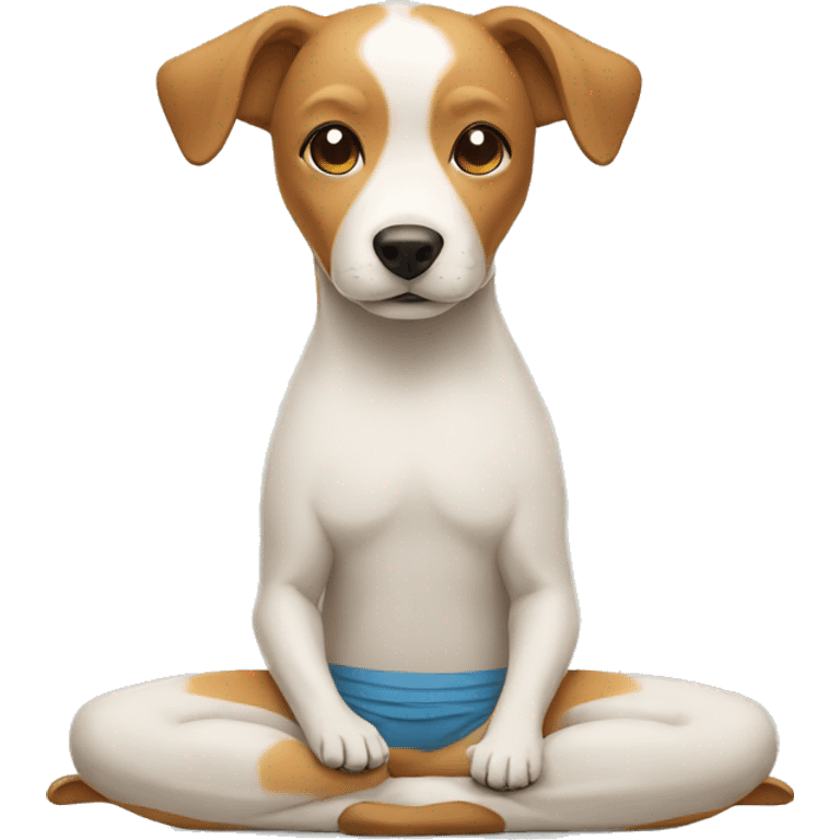 Yoga dog emoji