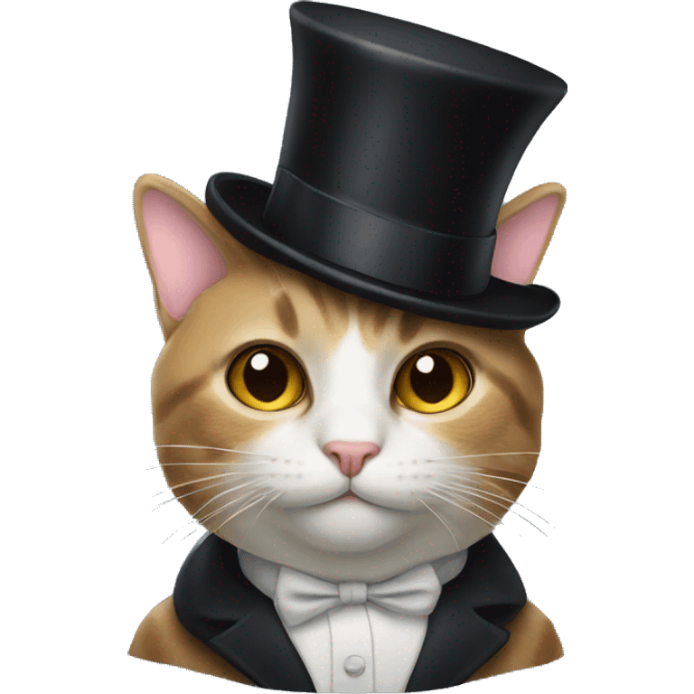 Cat with top hat emoji