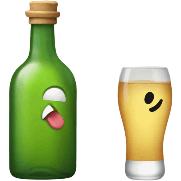 Little bottle of alcohol  emoji