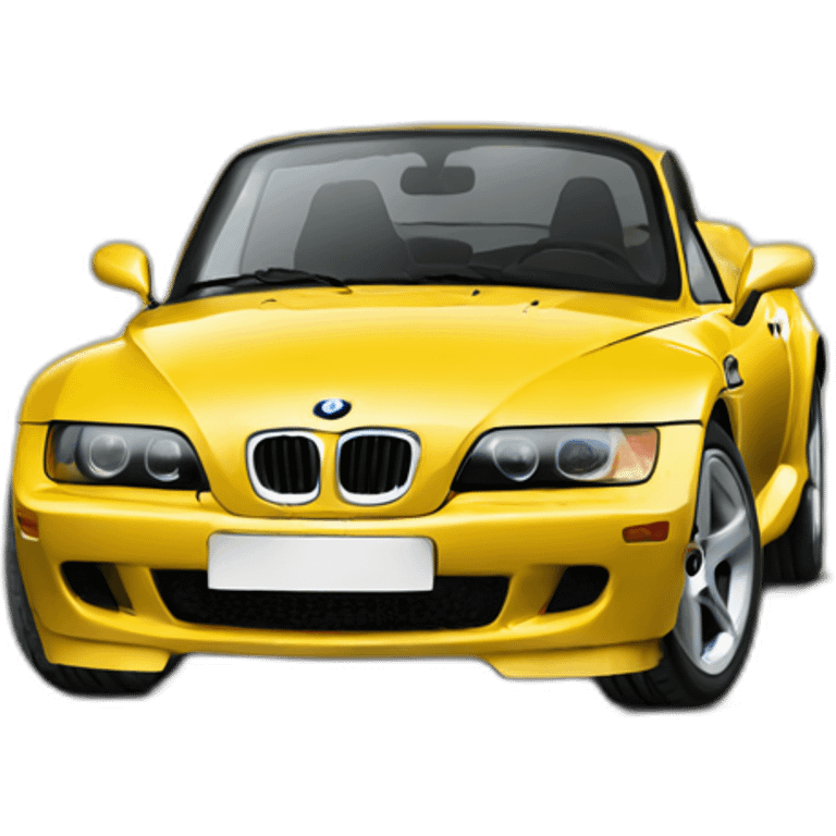 Yellow bmw z3 coupe emoji