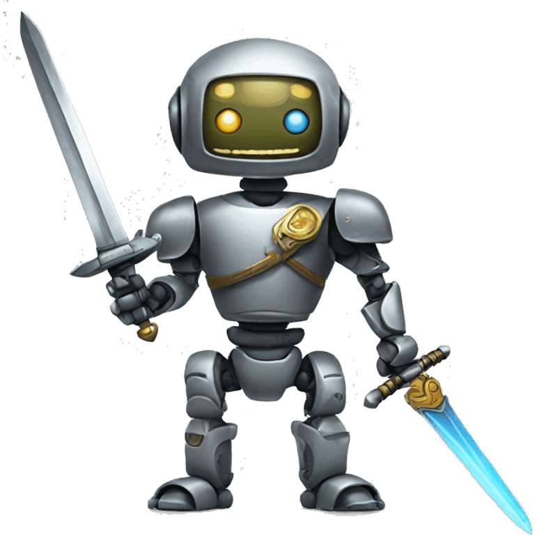 robot with sword emoji